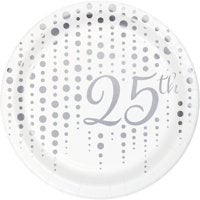 25th Anniversary Plate 7" Creative Converting