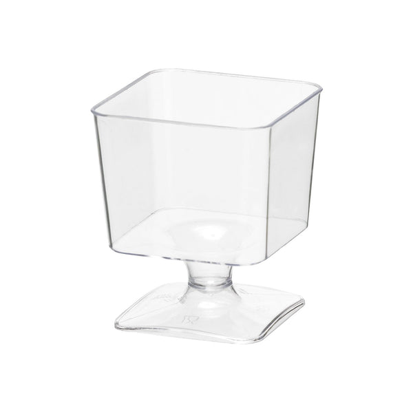 2 OZ. MINI SQUARE CUPS WITH STEM – CLEAR 20 CT Northwest