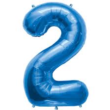 34" Large Foil Number Balloon (Blue) - USA Party Store