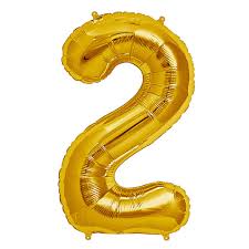 34" Large  Foil Number Balloon (Gold) - USA Party Store