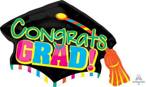 Congrats Grad Cap Balloon - USA Party Store