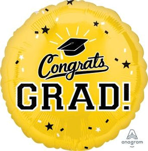Yellow Congrats Grad Balloons - USA Party Store