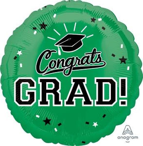 Green Congrats Grad Balloons - USA Party Store