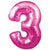 34" Large  Foil Number Balloon (Pink) - USA Party Store