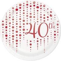 40th Anniversary Plate 7" Creative Converting