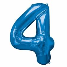 34" Large Foil Number Balloon (Blue) - USA Party Store