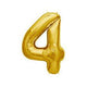 34" Large  Foil Number Balloon (Gold) - USA Party Store