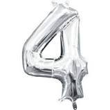 34" Large Foil Number Balloon (Silver) - USA Party Store