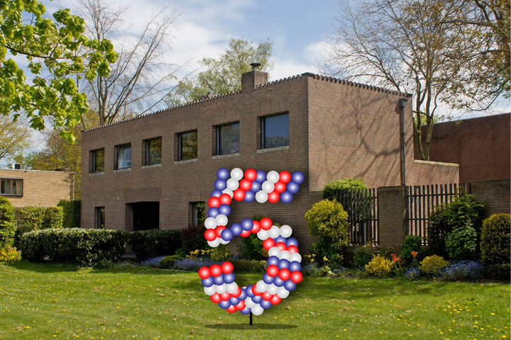 Custom Yard Number Balloon - 5 USA Party Store