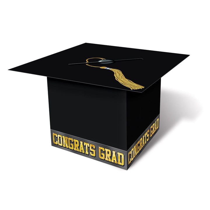 Black Grad Cap Card Box Beistle