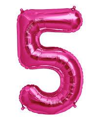 34" Large  Foil Number Balloon (Pink) - USA Party Store