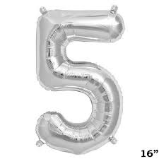 34" Large Foil Number Balloon (Silver) - USA Party Store