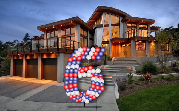 Custom Yard Number Balloon - 6 USA Party Store