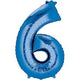 34" Large Foil Number Balloon (Blue) - USA Party Store