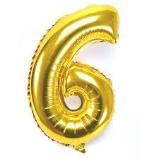 34" Large  Foil Number Balloon (Gold) - USA Party Store