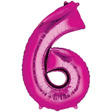 34" Large  Foil Number Balloon (Pink) - USA Party Store