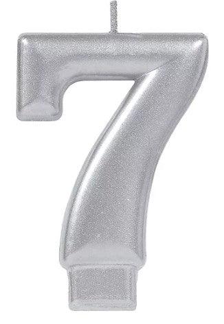 Birthday Celebration, Numeral Metallic Candle, Party Supplies, 3 1/4" 0-9 Amscan