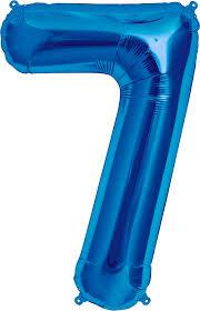 34" Large Foil Number Balloon (Blue) - USA Party Store