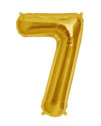 34" Large  Foil Number Balloon (Gold) - USA Party Store