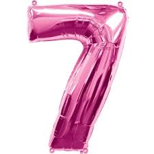 34" Large  Foil Number Balloon (Pink) - USA Party Store