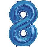 34" Large Foil Number Balloon (Blue) - USA Party Store