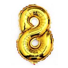 34" Large  Foil Number Balloon (Gold) - USA Party Store