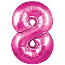 34" Large  Foil Number Balloon (Pink) - USA Party Store