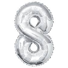 34" Large Foil Number Balloon (Silver) - USA Party Store