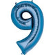 34" Large Foil Number Balloon (Blue) - USA Party Store
