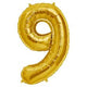 34" Large  Foil Number Balloon (Gold) - USA Party Store
