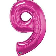 34" Large  Foil Number Balloon (Pink) - USA Party Store