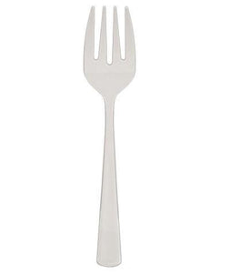 White Plastic Serving Fork - USA Party Store