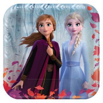 ©Disney Frozen 2 9" Metallic Square Plate Amscan