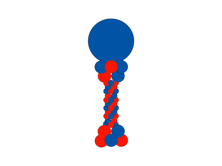 Skinny Spiral Balloon Column USA Party Store