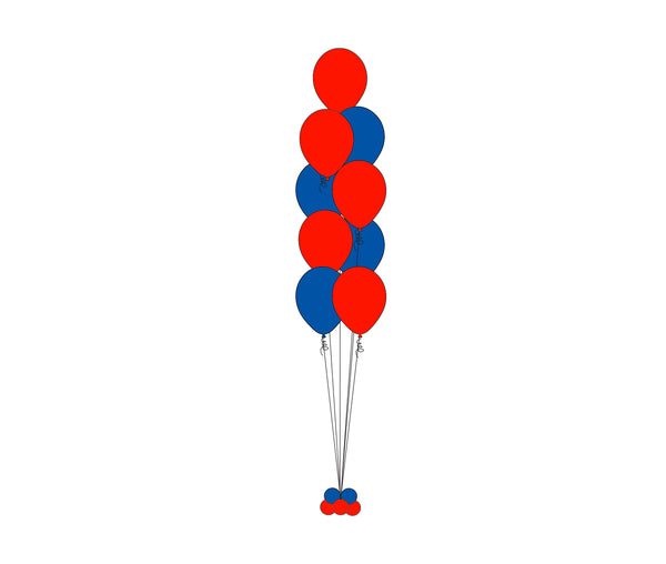 9 Balloon Floor Bouquets Column *** Pick-up or Delivery only *** USA Party Store