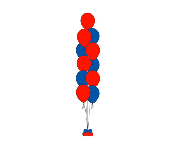 11 Balloon Bouquet *** Pick-up or Delivery only *** USA Party Store