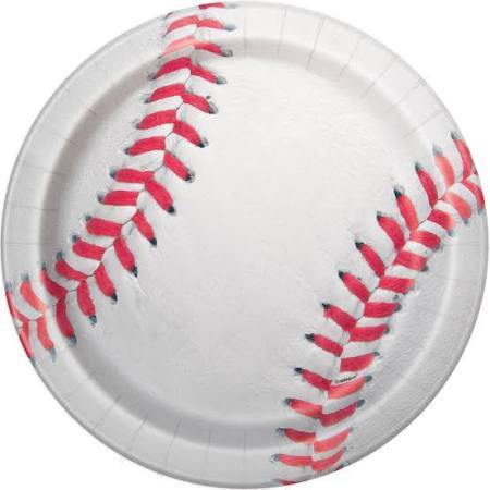 Baseball Lunch Plates 8 Count Unique