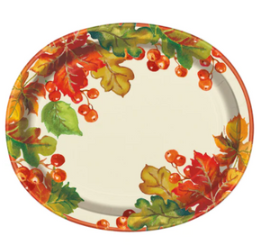 Berries & Leaves Oval Plate 8 count
