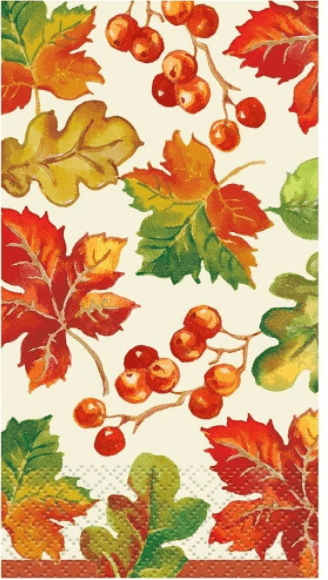 Berries & Leaves Guest Napkins - 16 count USA Party Store