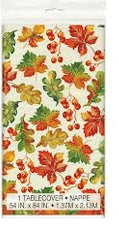 Berries & Leaves Tablecloth 54 x 84 inches USA Party Store