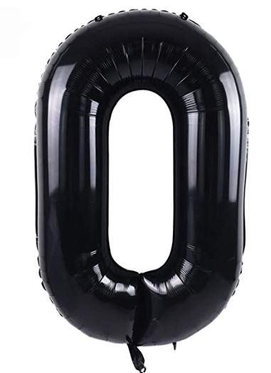 34' Large Foil Number Balloons Black USA Party Store