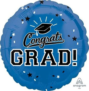 Blue Congrats Grad Balloon - USA Party Store