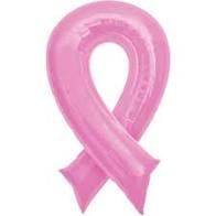 Pink Ribbon Balloon, 36in foil USA Party Store