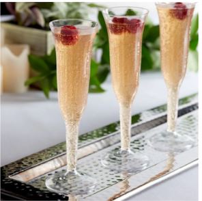Champagne Flutes 5oz One Piece 8ct - USA Party Store