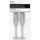 Champagne Flutes 2/Pkg-Silver - USA Party Store