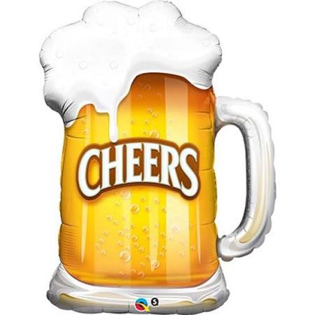 Cheers Beer Mug 35in Foil Balloon USA Party Store