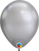 11" inflated Chrome Latex Balloons - (Optional Hi-Float to last 2 to 3 days) USA Party Store