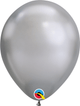 11" inflated Chrome Latex Balloons - (Optional Hi-Float to last 2 to 3 days) - USA Party Store