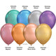 Balloon 11" inflated Chrome Latex Balloons - (Optional Hi-Float to last 2 to 3 days) - USA Party Store