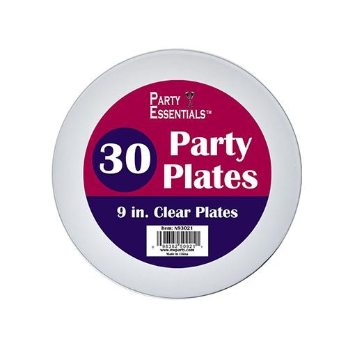 9″ PARTY PLATES – CLEAR 30 CT. Northwest